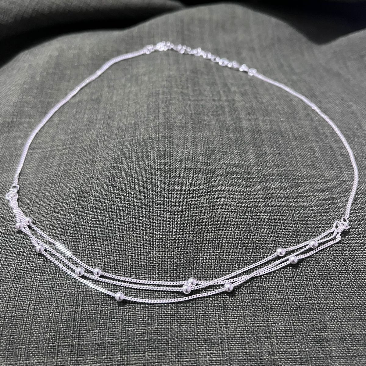 Colar Grumet Bolinhas 3 fios